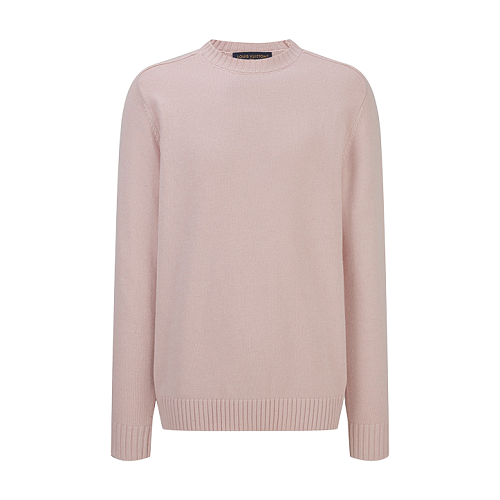 Louis Vuitton Solid Color Knit Sweater With Leather Label At The Back Neck