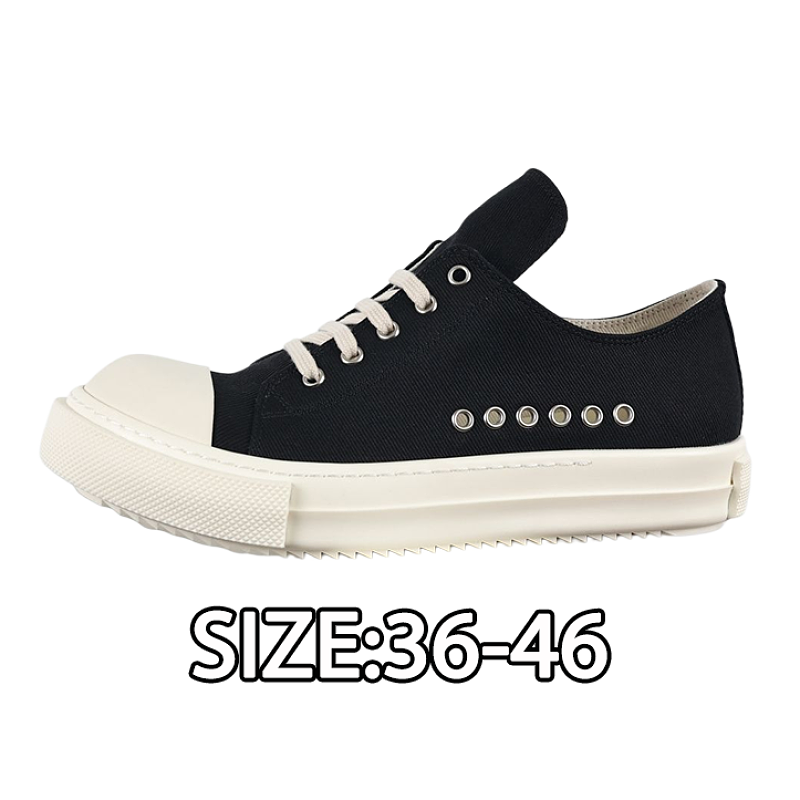 White Low-top Sneakers Black