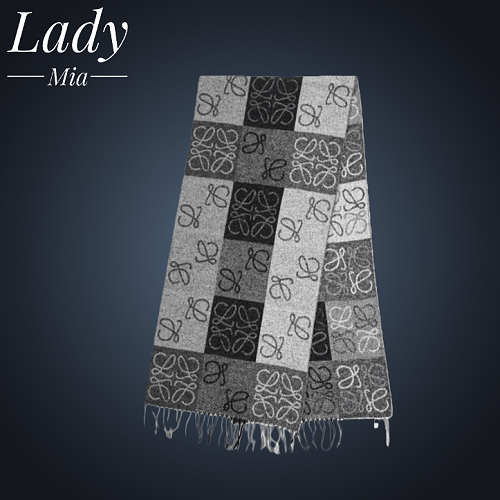 L Scarves In Black White And Gray