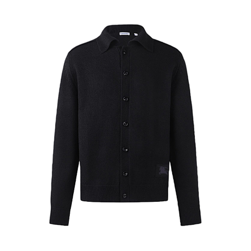 Lapel And Elbow Patch Cashmere Cardigan