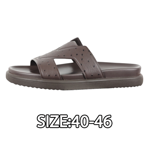 Louis Vuitton Round-toe Flat Mules Flip-flops Men's Brown
