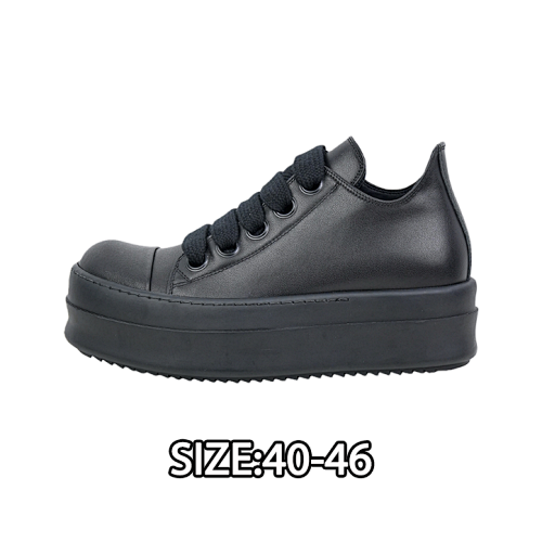 RO Low-Top Leather Thick-Soled Shoes