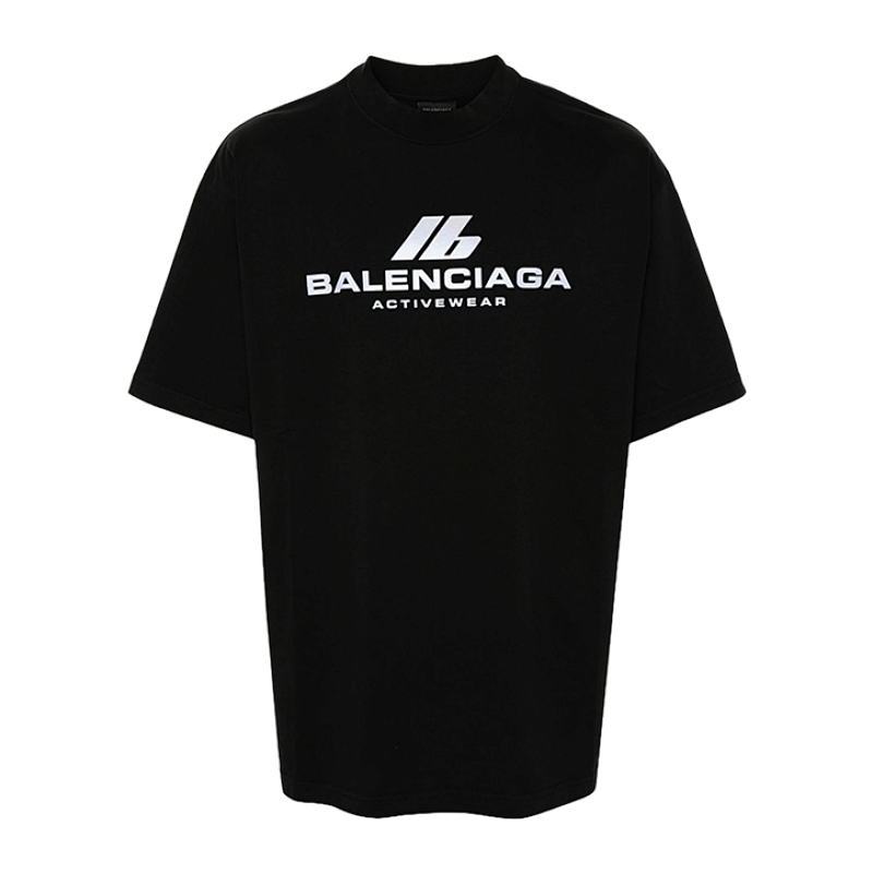 Ba Lenciaga Reflective Logo Cotton T-shirt