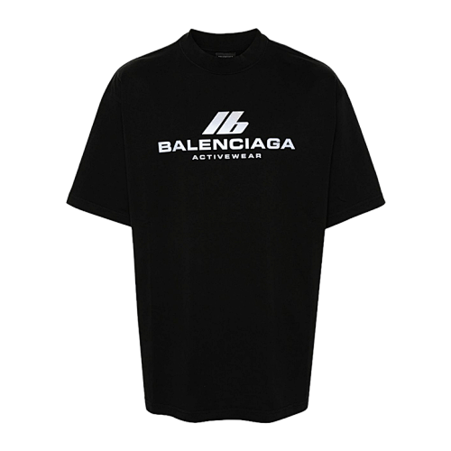 Ba Lenciaga Reflective Logo Cotton T-shirt