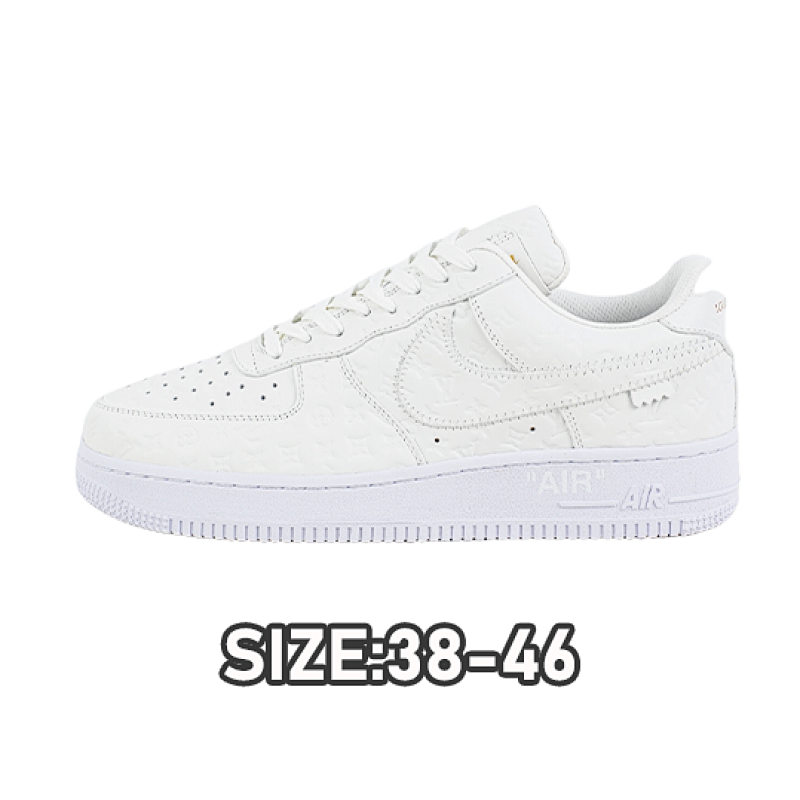 L V X Nike Air Force1Low Air Force Heavy Joint Brand White