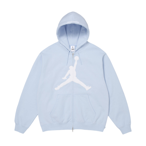 Supreme Embroidered Sweatshirt Featuring The Flying Man Dunk And Zipper Detai
