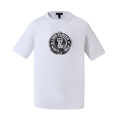 Louis Vuitton Stamped Cotton Knit Crew Neck Short Sleeve