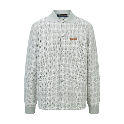 Louis Vuitton Chunky Check Jacquard Knit Cardigan
