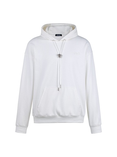 Solid Color Hooded Long-sleeved Sweatshirt With Letter Embroidery