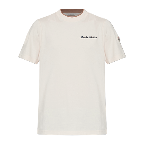 Color-block Collar T-shirt With Letter Embroidery