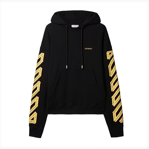 OW 25Fw Measuring Tape Number Arrow Print Hoodie