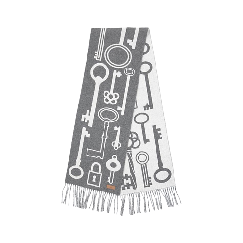 Leather Patch Pattern Plush Scarf