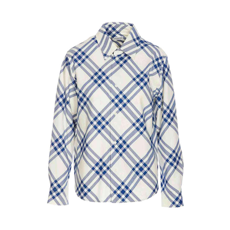 B Y Blue And White Check Shirt