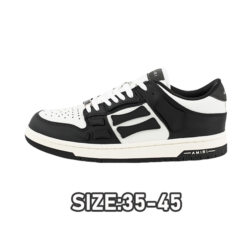 Amiri A Miri Skeleton Board Shoes White Black Belt
