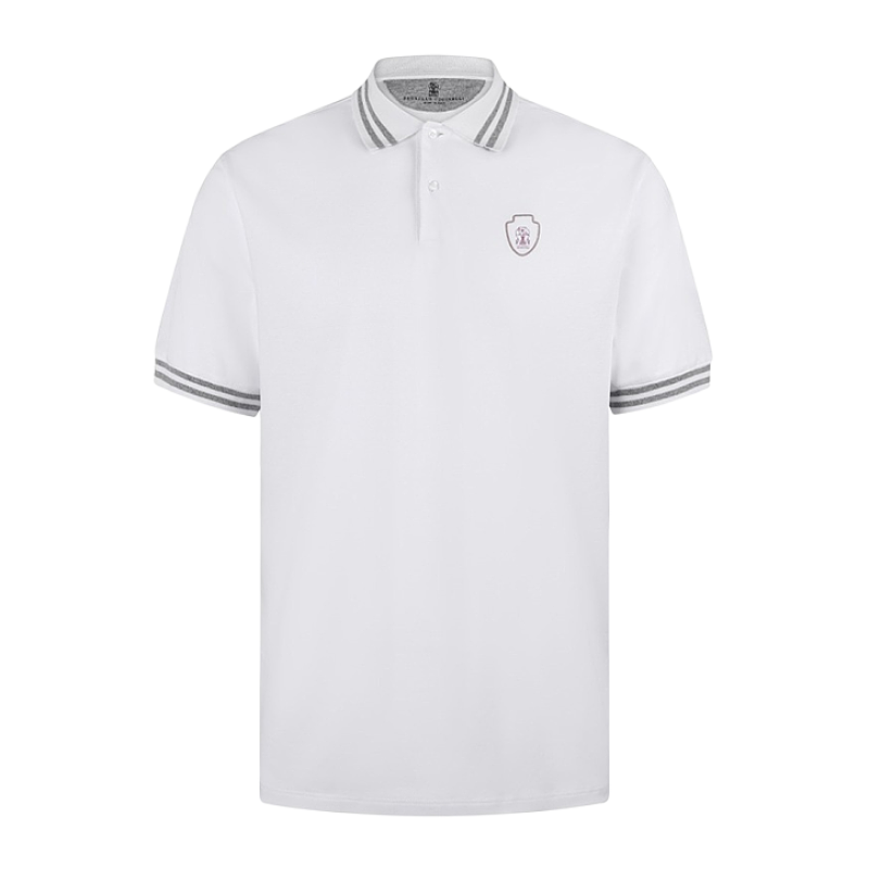 Striped Embroidered Polo Shirt