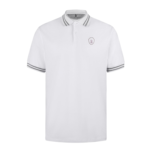 Striped Embroidered Polo Shirt
