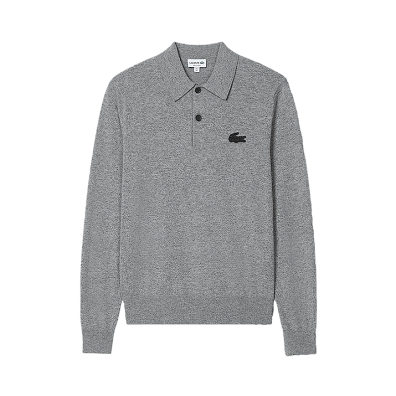 Crocodile Casual Collared Long-Sleeved Knit Sweater