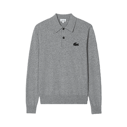 Crocodile Casual Collared Long-Sleeved Knit Sweater