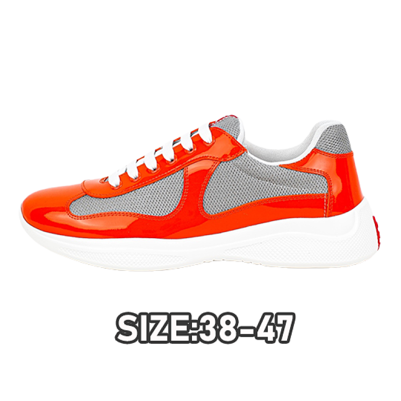 Prada P America's Cup Patent Leather Low-top Sneakers