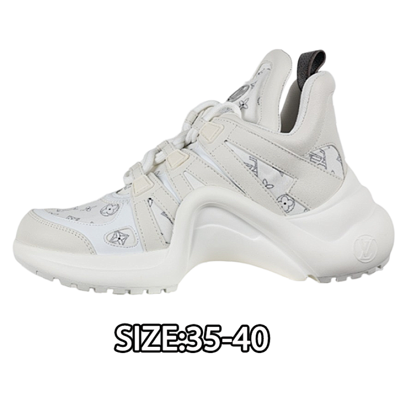 Louis Vuitton Shock-absorbing Mesh Sports Bow Retro Dad Sneakers