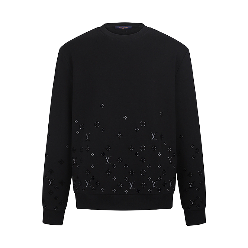 Louis Vuitton Gradient Flocked Print Logo Long-Sleeve Sweatshirt