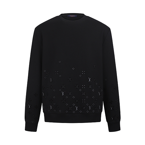 Louis Vuitton Gradient Flocked Print Logo Long-Sleeve Sweatshirt