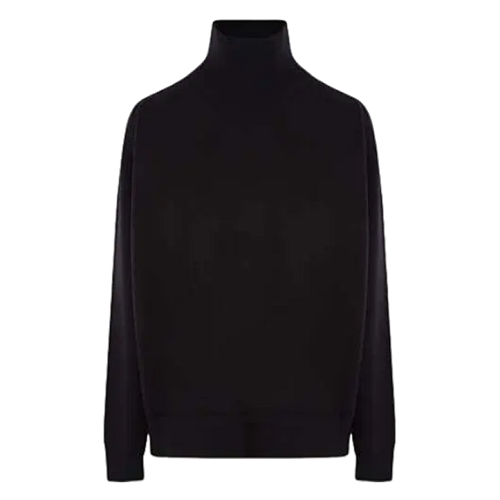 BV High Neck Knitted Sweater In Black