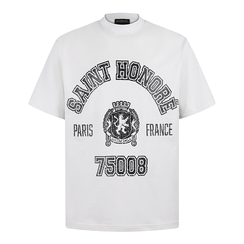 Letter Crack Print Logo T-Shirt