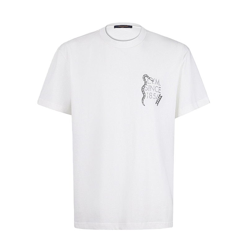 Louis Vuitton Crew Neck Pullover T-shirt With Plastisol Print