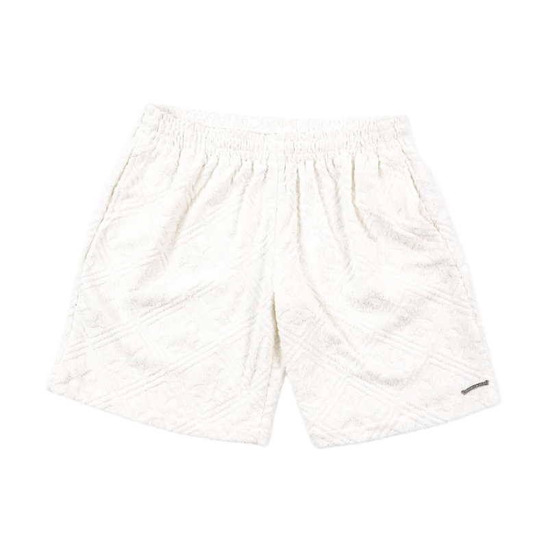 Cannes Limited Edition Cross-Patterned Terry Cloth Shorts