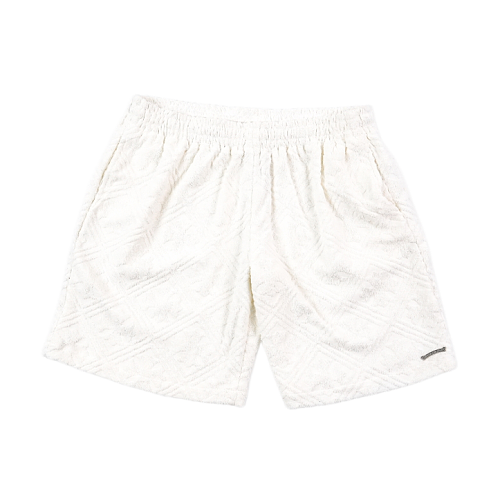 Cannes Limited Edition Cross-Patterned Terry Cloth Shorts