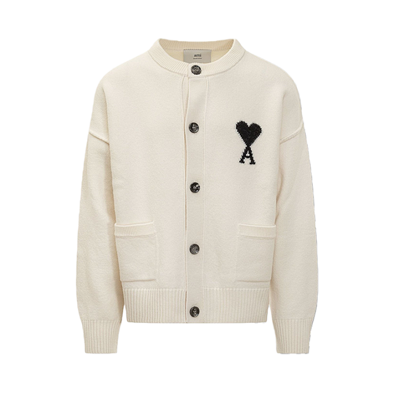 54 Oversized Wool Crew Neck Cardigan