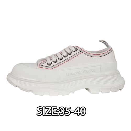 Alexander McQueen Platform Shoes Thick-soled Height-Increasing Canvas Shoes