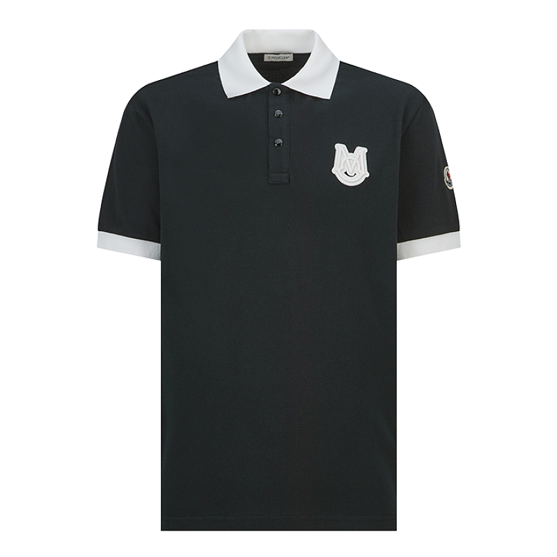Large Logo Letter Embroidered Polo Shirt