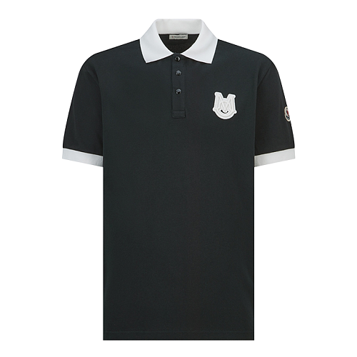 Large Logo Letter Embroidered Polo Shirt