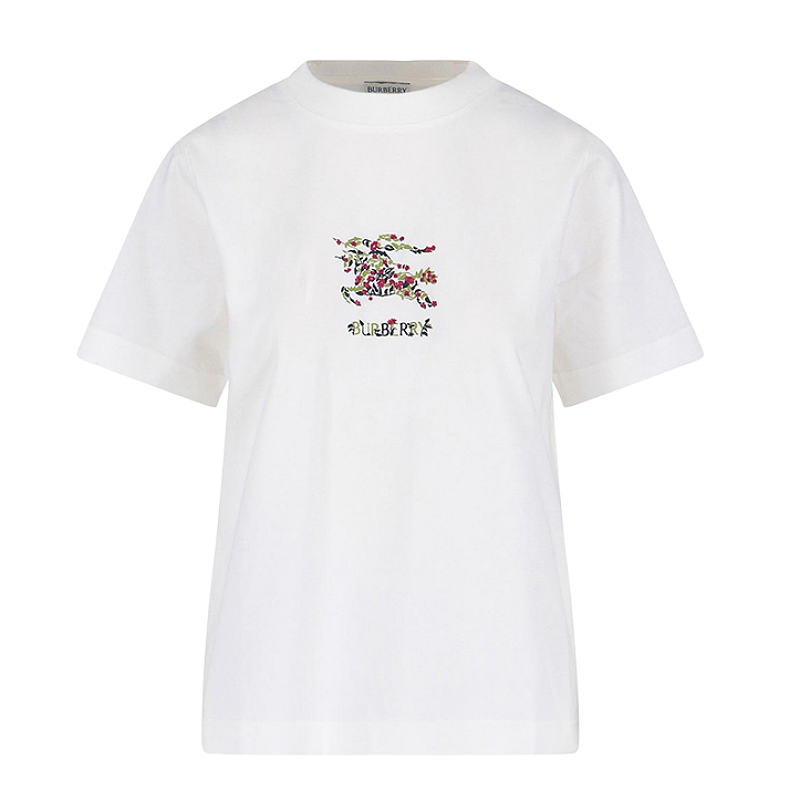 Burberry Floral Equestrian Rider Short-Sleeve