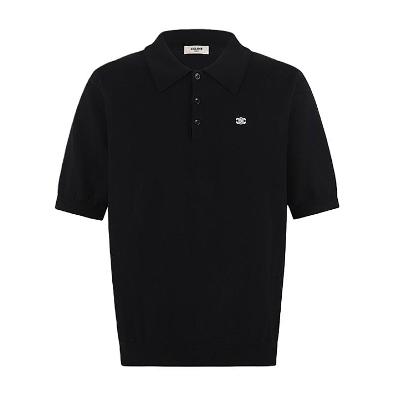 Celine Embroidered Short-sleeved Polo Shirt