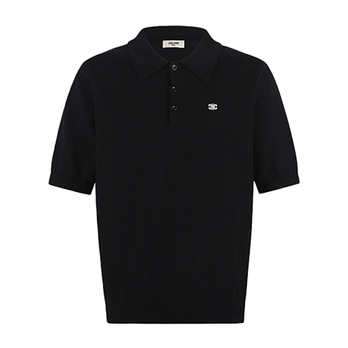 Celine Embroidered Short-sleeved Polo Shirt