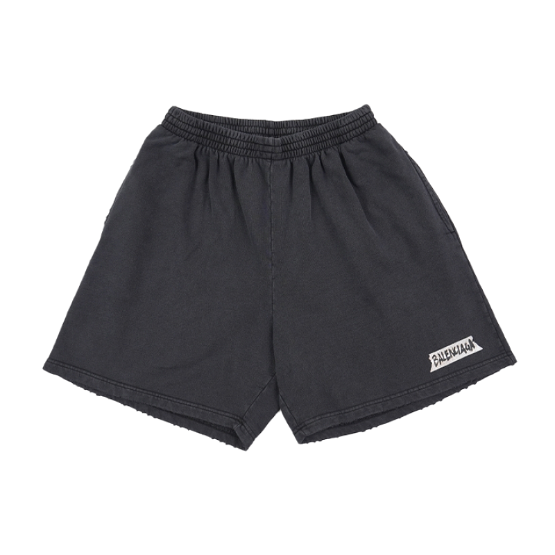 Paris Ink Letter Tape Shorts