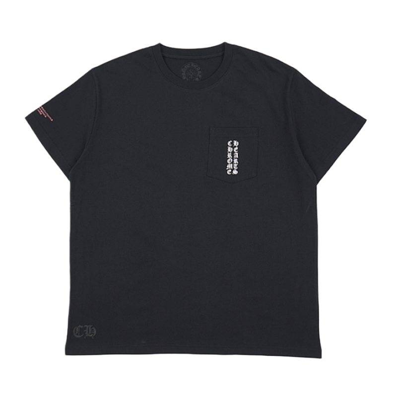 Short-Sleeve Top With Vertical Color-Block Sanskrit Cross Print