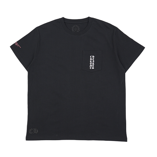Short-Sleeve Top With Vertical Color-Block Sanskrit Cross Print