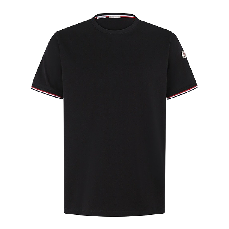 Logo Tricolor-Trim Cotton T-Shirt