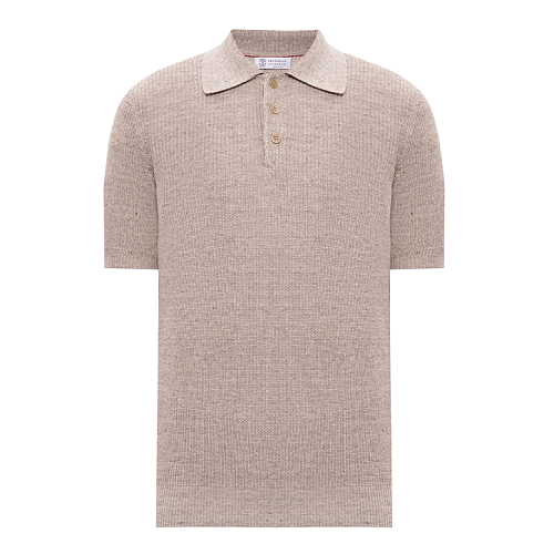 Linen-cotton Knit Polo