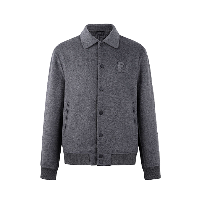 Lapel Single-Breasted Wool Jacket