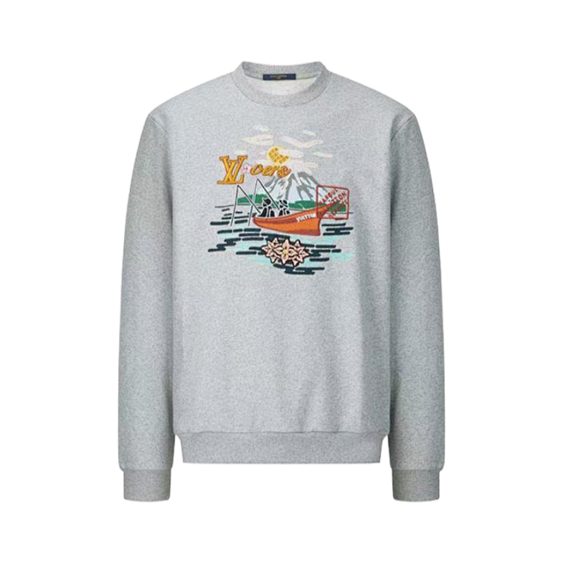 Louis Vuitton Fishing Landscape Nigo Embroidered SweatshirtItem ID