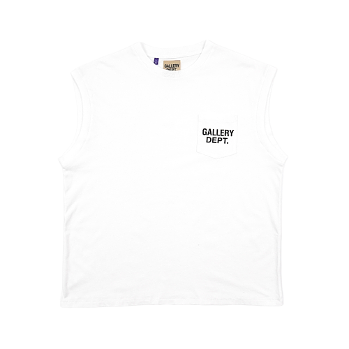 Pocket English Print Vest Short Sleeve
