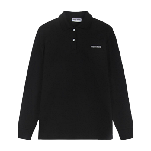 Miu Small Logo Embroidered Polo