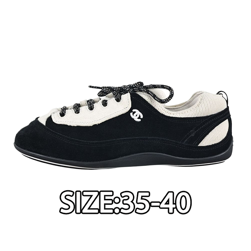 Calf Leather And Suede Casual Shoes Black And White