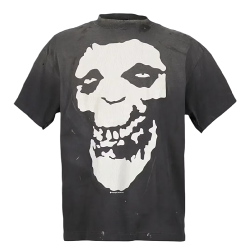 Skull And Ape Head Print Short-sleeved Shirt