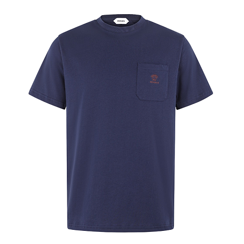 Cotton T-shirt With Chest Patch Embroidery Logo